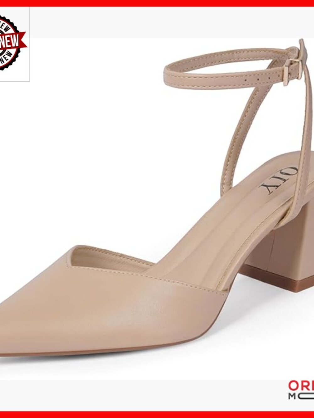 Pointed Toe Ankle Strap Pumps Chunky Low Heels Wedding Dress Shoes